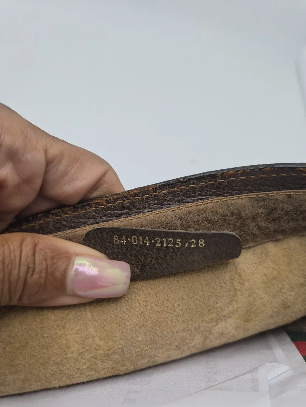 Gucci Beige GG Canvas Toiletry Bag with Green-Red Web Stripe